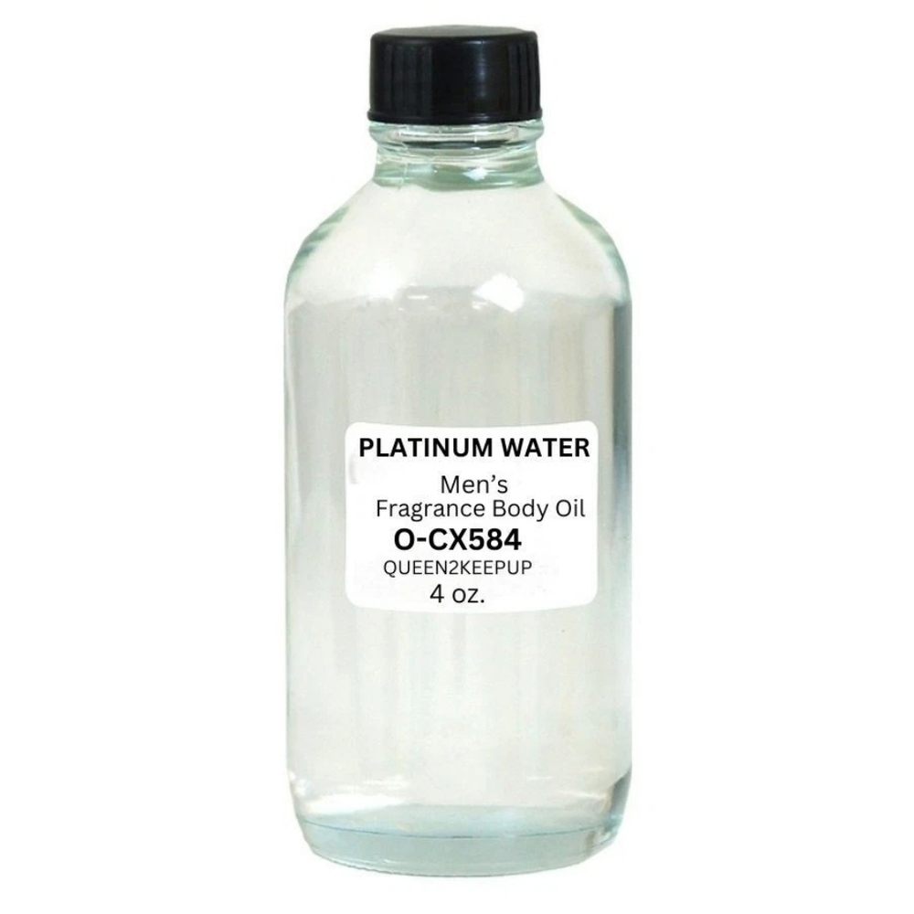 Platinum Water (Men) Body Oil 4 oz Fragrance All Natural Pure Uncut Scent